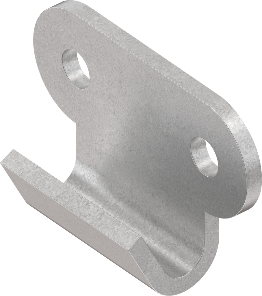 Hook, drilled, Steel zinc-plated DS plus top coat