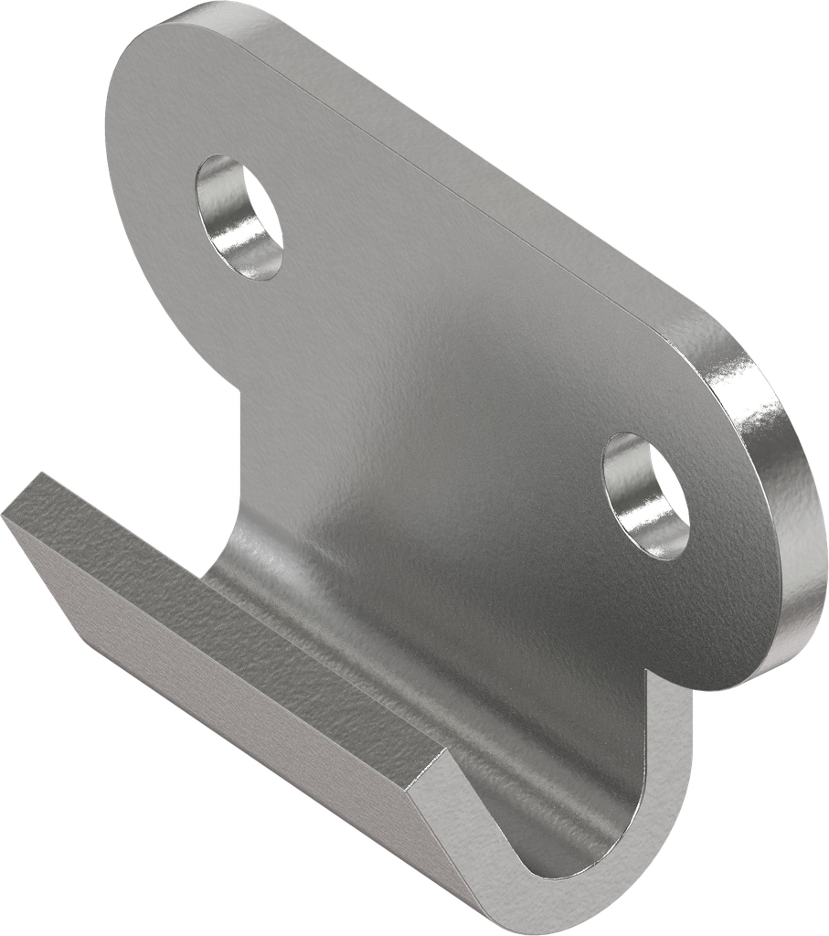 Hook, drilled, Steel raw