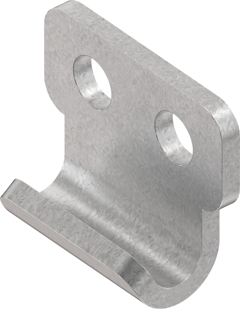 Hook, drilled, Steel zinc-plated DS plus top coat