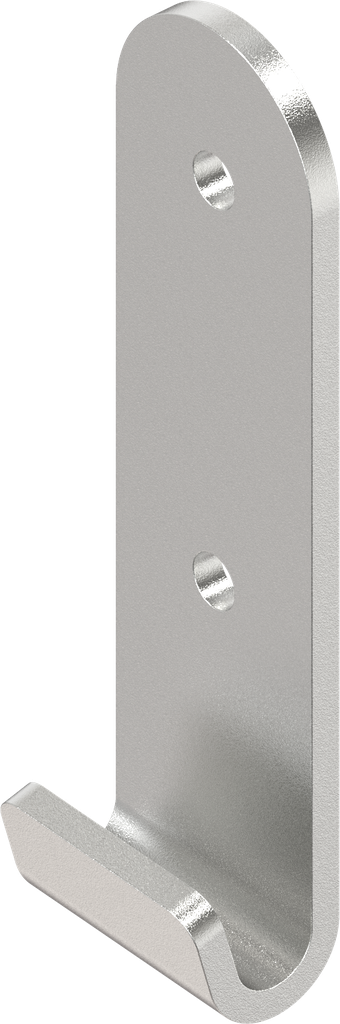 Hook, drilled, Steel raw