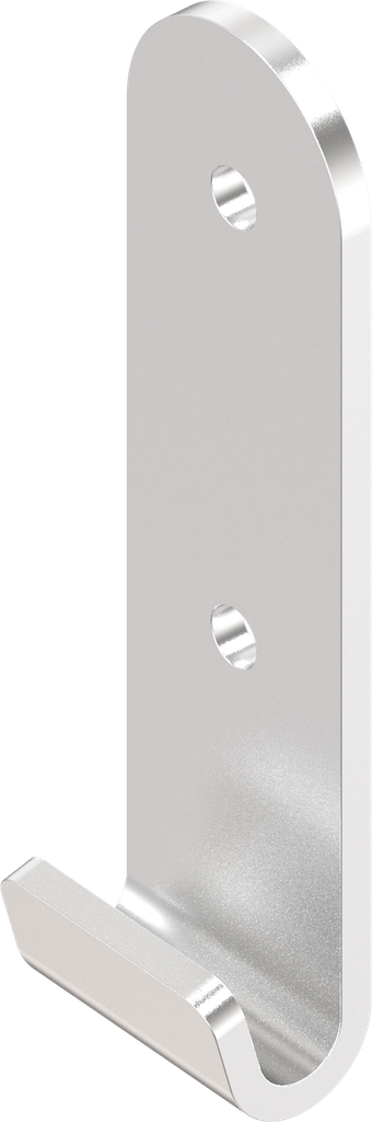 Hook, drilled, Stainless steel AISI 304 raw