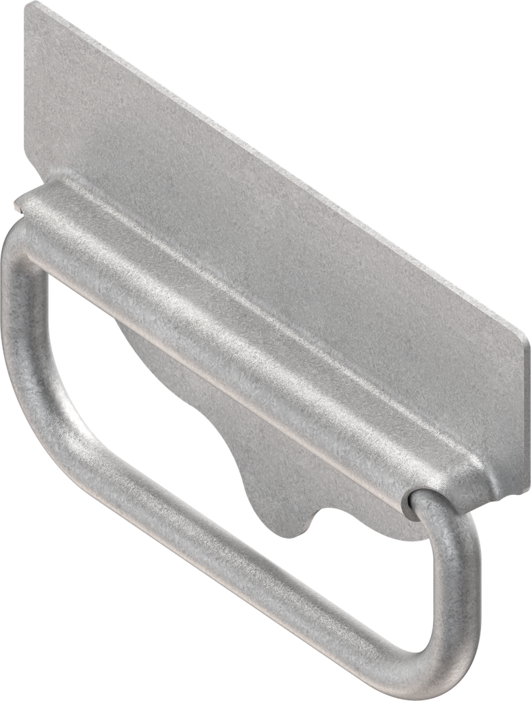 Chest handle without piano wire torsion spring, Steel raw