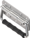 Chest handle with piano wire torsion spring, Steel zinc-plated DS plus top coat