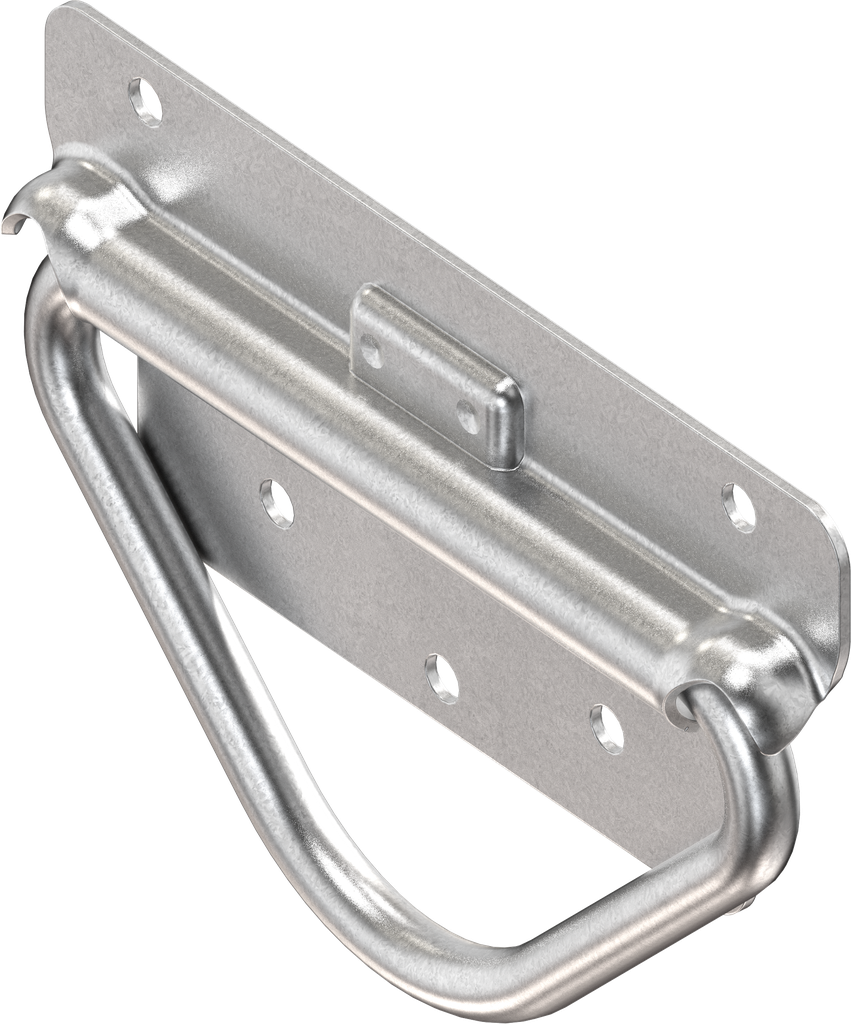 Slinging ring with leaf spring, Steel zinc-plated DS plus top coat