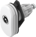 Compression latch "Basic ECO" for clip-in cylinder (system 3), Polyamide GF white
