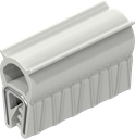 Sealing profile made of fire protection material, self-clamping, Silicon solid material 75 ± 5 Shore A pure white