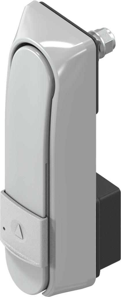 Swinghandle "short" with RC2 for profile half cylinder 40 mm or 45 mm (A = 30 mm or 45 mm) with additional locking cam position 30°, Zinc die grey powder-coated RAL 7038