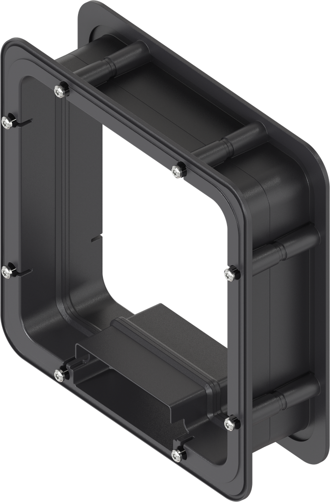 Distanzrahmen ungeschäumt für Ts = 60 mm, ABS schwarz