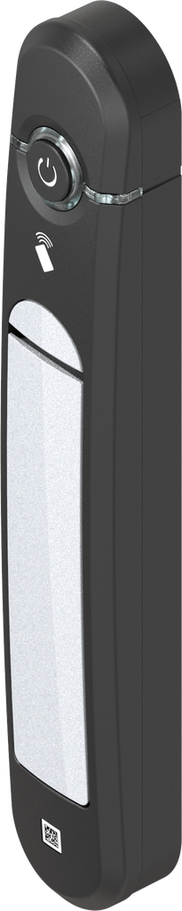 Swinghandle Agent E BLE, Zinc die white aluminium powder-coated and polyamide GF black