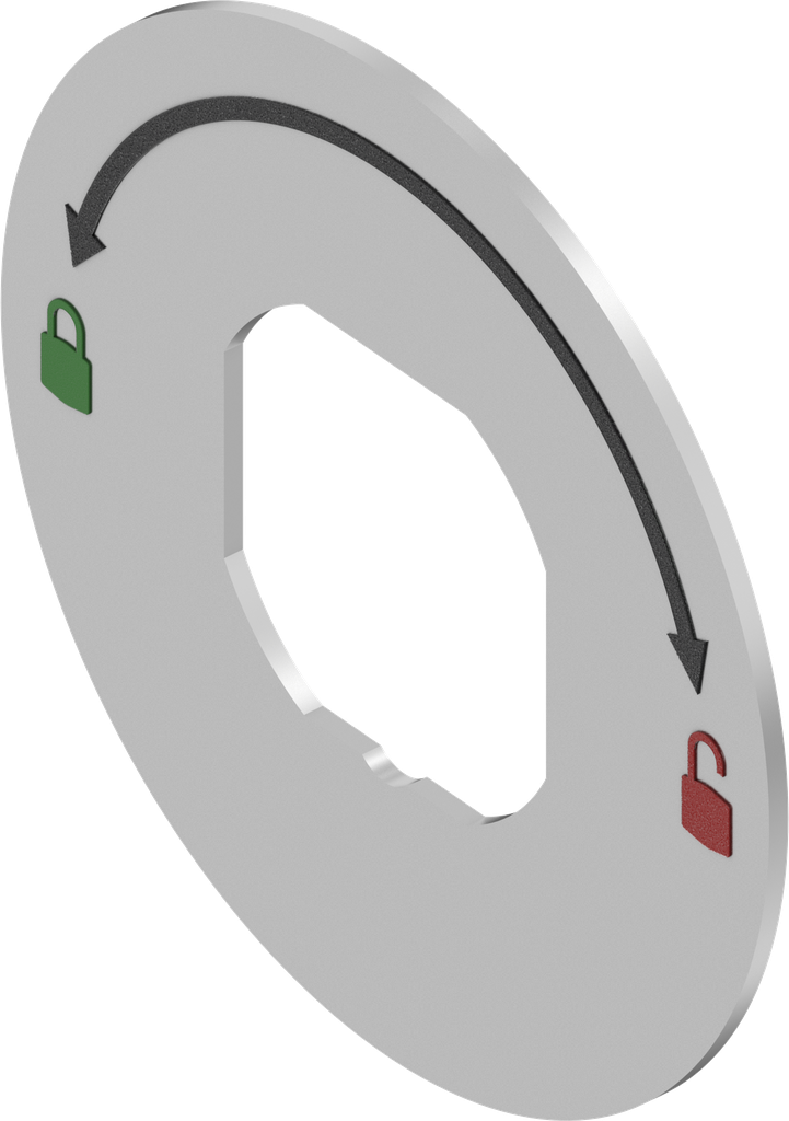 Opening indicator compression latch, opening direction right, Stainless steel AISI 304 tumbled and blasted
