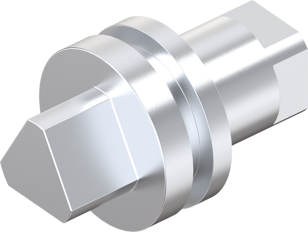 Insert triangular 8, Zinc die chrome-plated