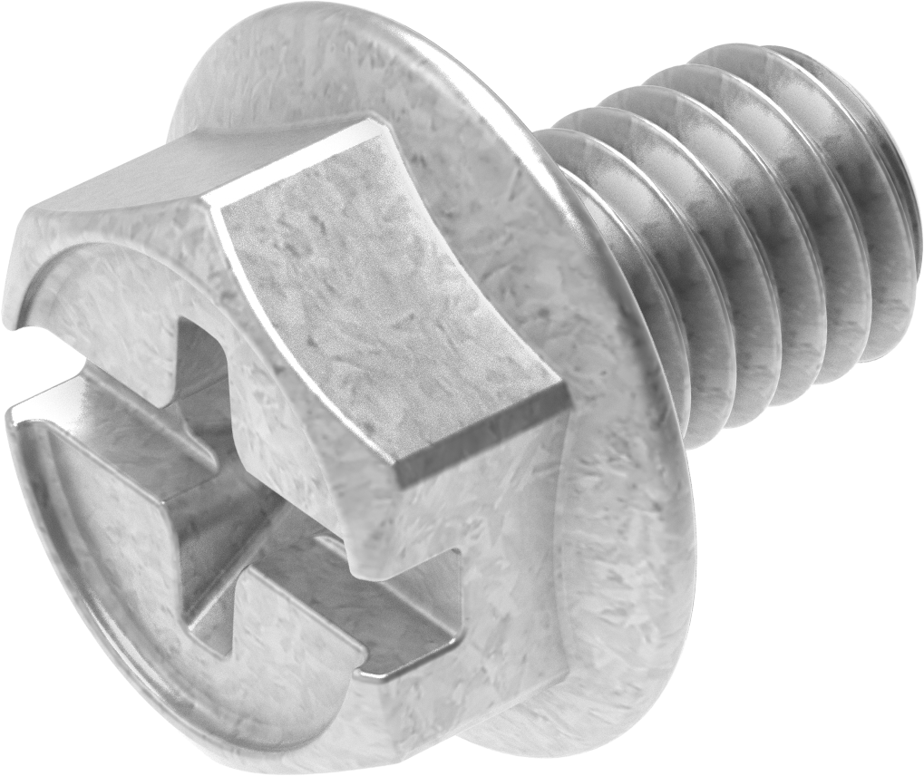 Locking screw M6 x 8, Steel zinc-plated