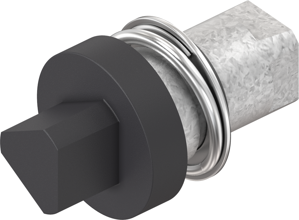 Insert triangular 8, Zinc die black powder-coated