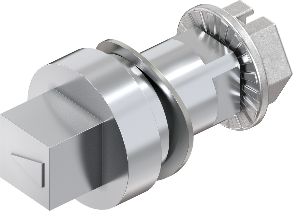 Insert square 8, Zinc die chrome-plated