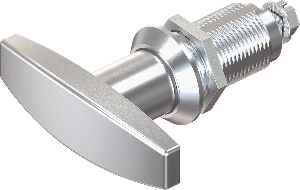 T-handle quarter turn, non-keyed, Zinc die chrome-plated