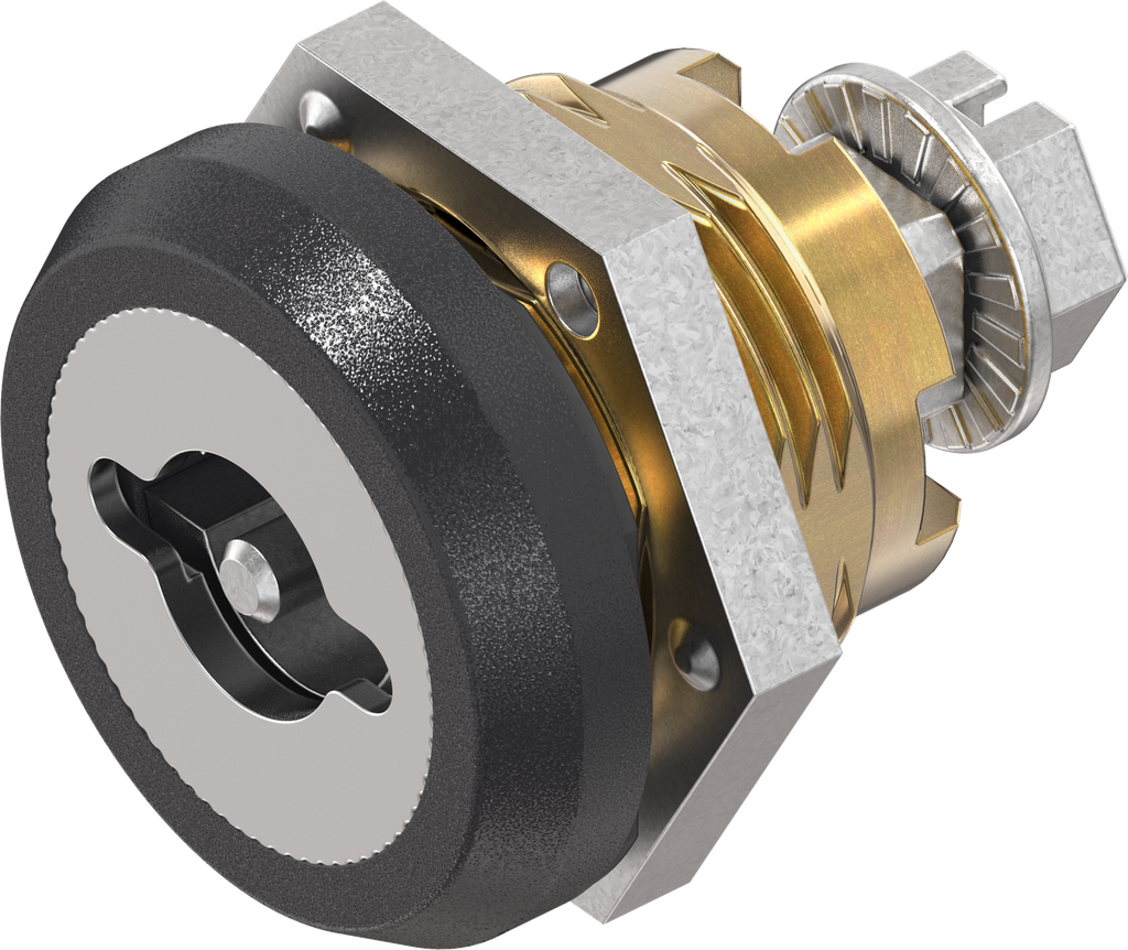 Sicherheits-Vorreiber Doppelbart 3 Ausführung links, Messing und GD Zn schwarz gepulvert