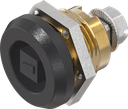 Safety quarter turn square 8, Brass and zinc die black powder-coated