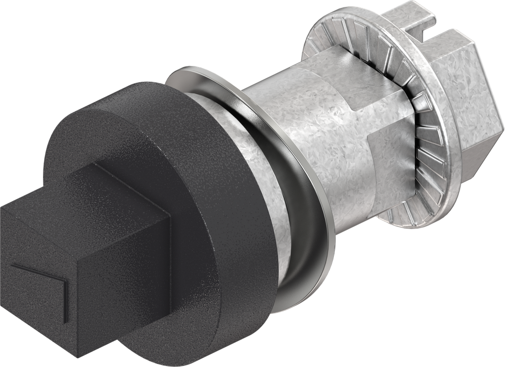 Betätigung Vierkant 7, GD-Zn schwarz gepulvert