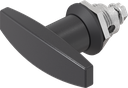 T-handle quarter turn, non-keyed, Zinc die and polyamide black