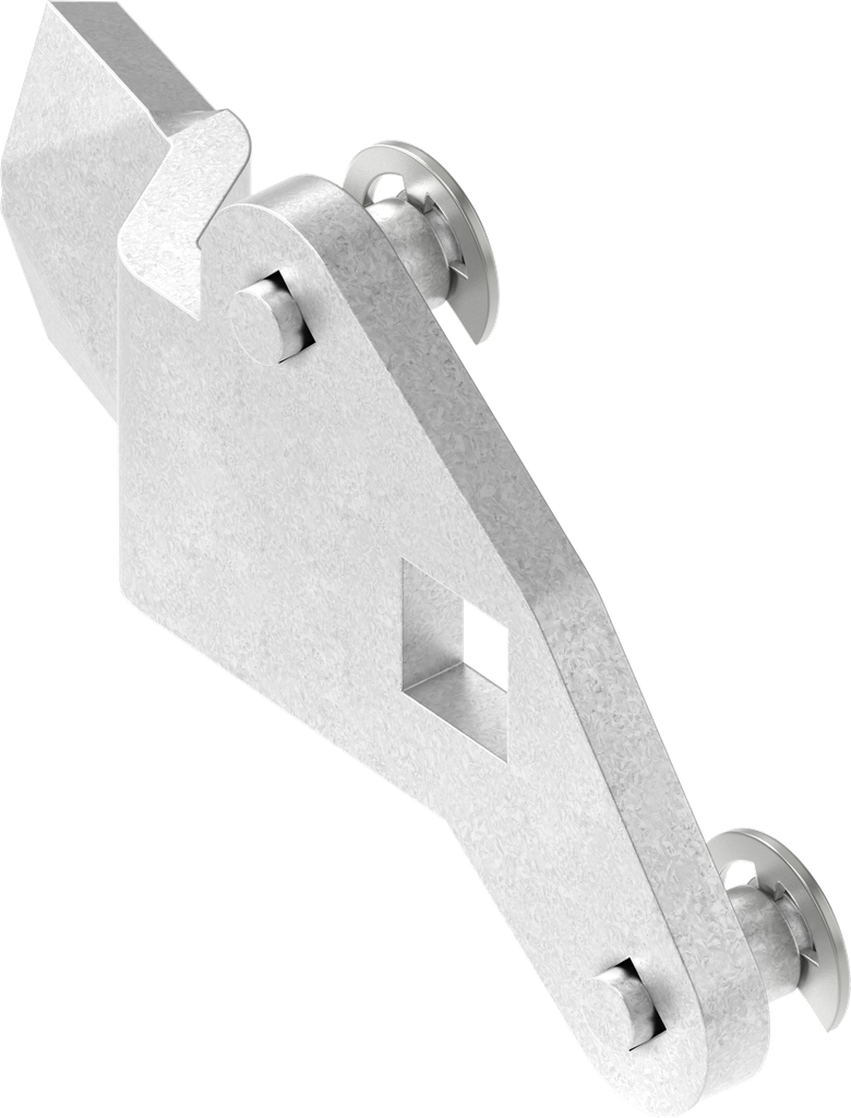 Zunge mit Stangenantrieb rechts, Stahl verzinkt