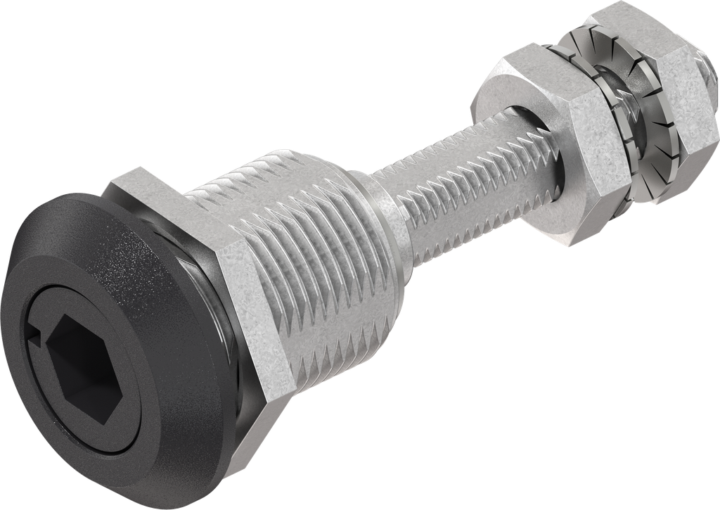 Dreh-Spann-Verschluss Innen-Sechskant SW 10, GD-Zn schwarz gepulvert