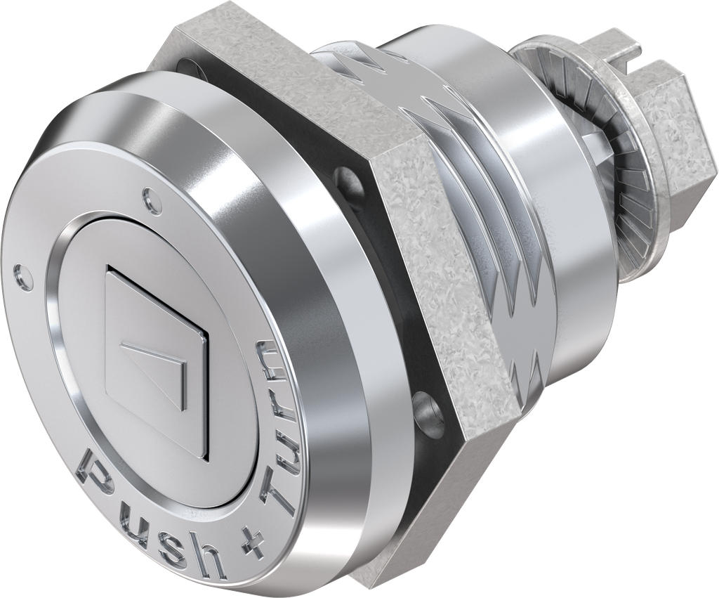 Safety quarter turn square 8 with mask, Zinc die chrome-plated