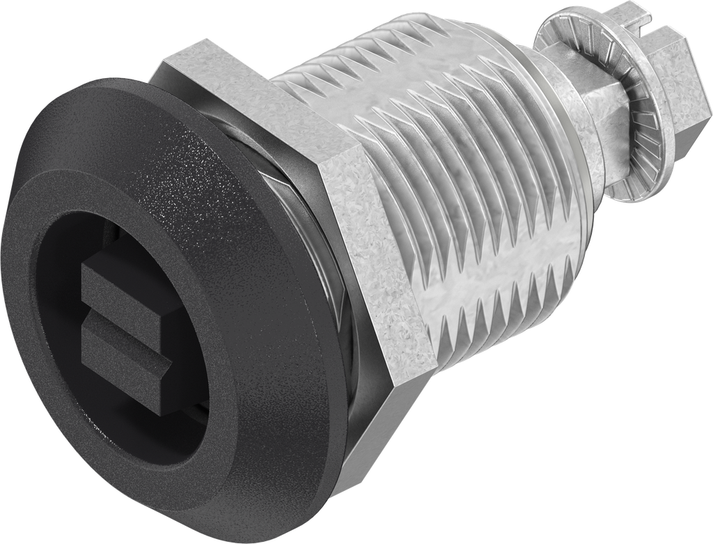 Dreh-Spann-Verschluss Ausführung Bahn, GD-Zn schwarz gepulvert