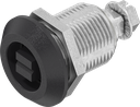 Compression latch railway version, Zinc die black powder-coated