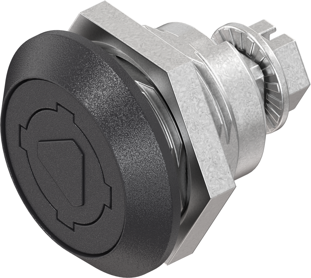 Sicherheits-Vorreiber Dreikant 8 mit Maske, GD-Zn schwarz gepulvert