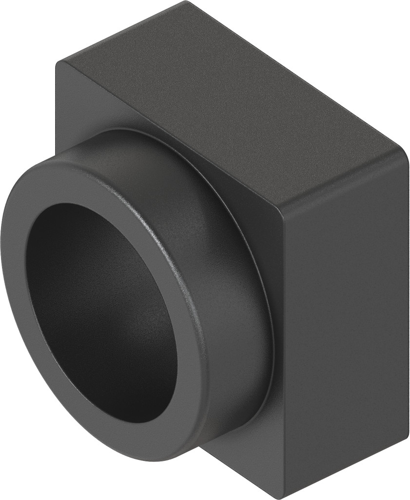 Key guide for square and triangular, ABS black