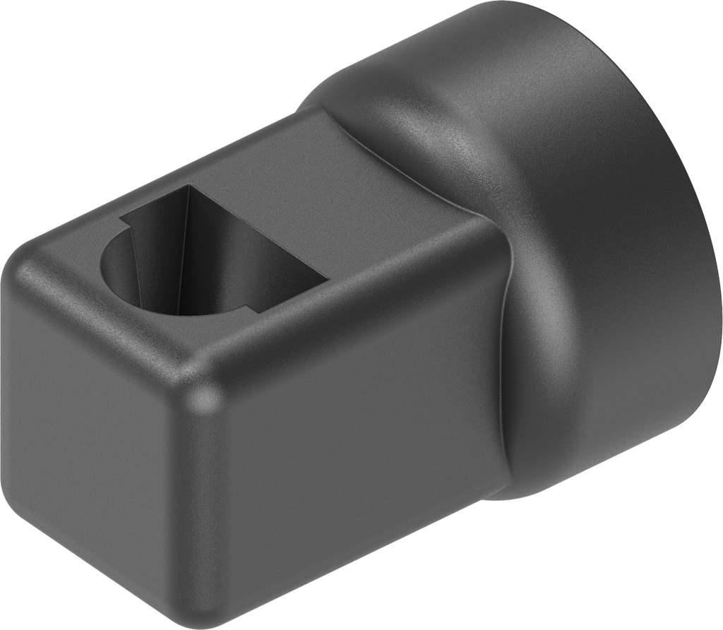 Stangenführung für Rundstangen 8 mm, Polyamid GF schwarz