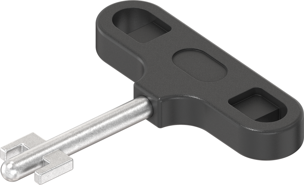 Key for insert FIAT, Steel and poylamide black