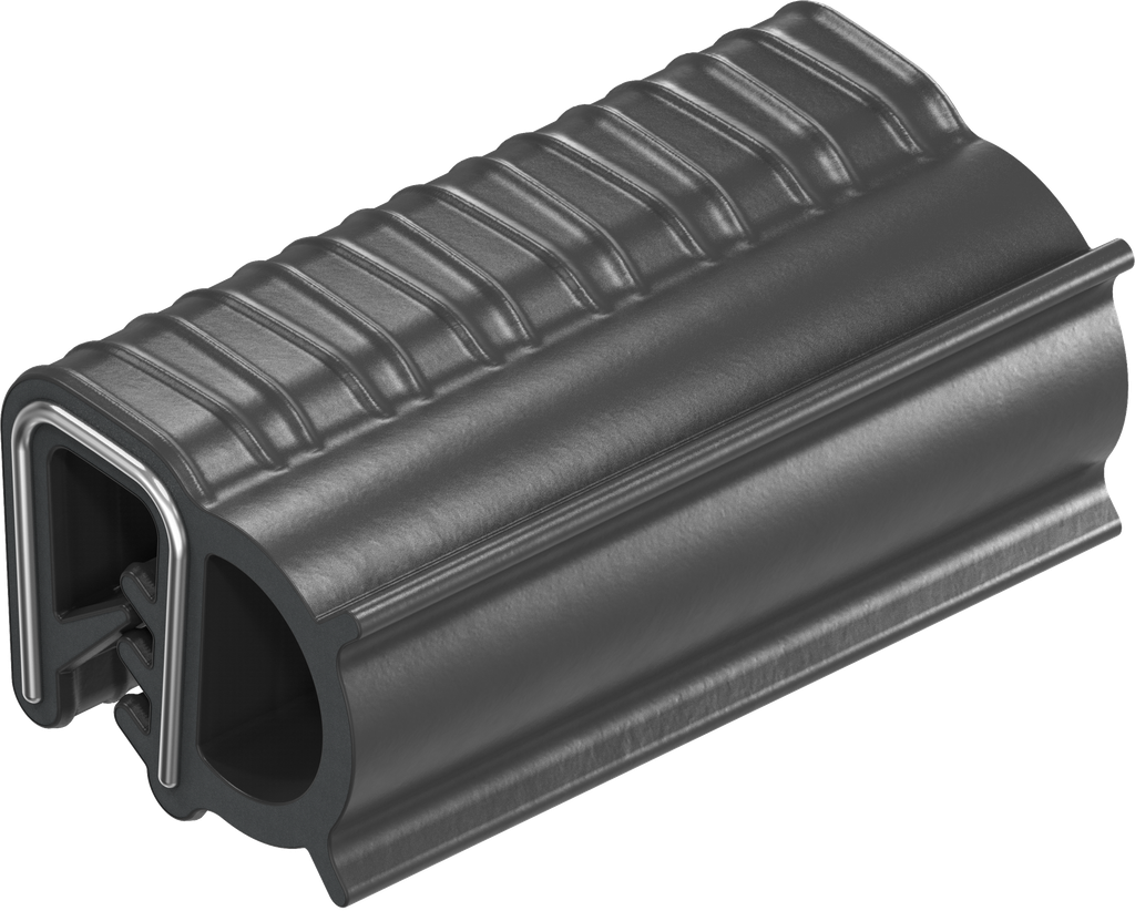 Sealing profile, self-clamping, Foam rubber NBR; clamping profile NBR 60 ± 5 Shore A black