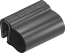 Sealing profile, self-clamping, Foam rubber EPDM; clamping profile PVC 70 ± 5 Shore A black