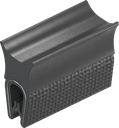 Sealing profile, self-clamping, Foam rubber EPDM; clamping profile PVC 70 ± 5 Shore A black