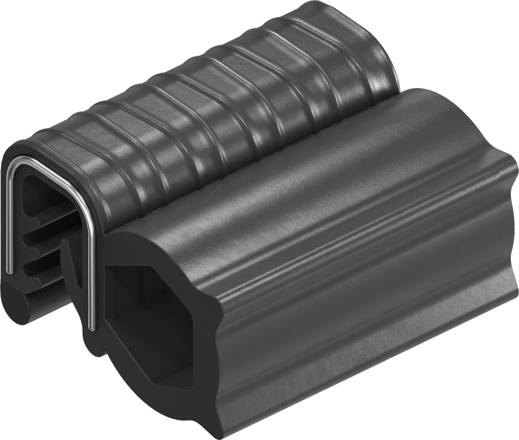 Sealing profile, self-clamping, Foam rubber EPDM; clamping profile EPDM 65 ± 5 Shore A black