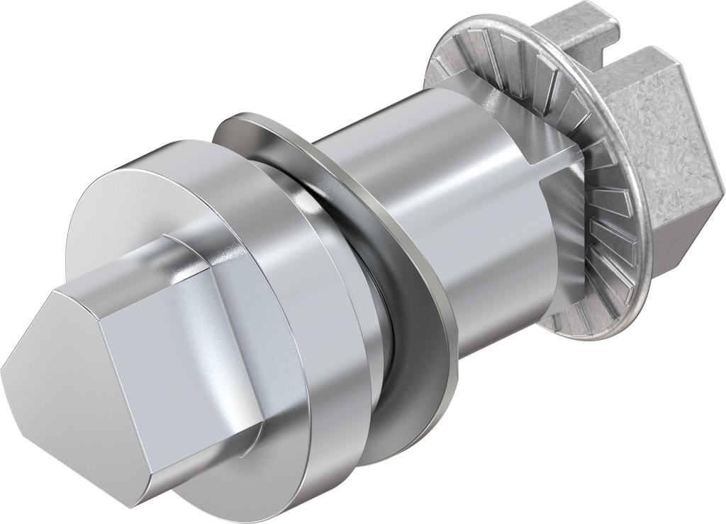 Insert triangular 6.5, Zinc die chrome-plated