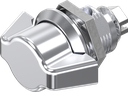 Wing knob quarter turn, non-keyed, Zinc die and steel chrome-plated