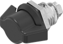 Wing knob quarter turn, non-keyed, Zinc die black powder-coated
