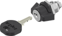 Wing knob quarter turn, keyed different, Zinc die black powder-coated