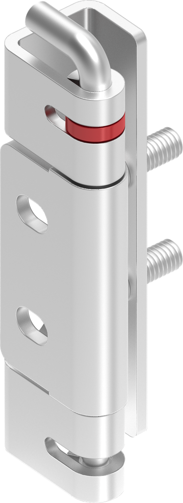 125° Hinge with captive pin, Stainless steel AISI 304