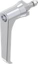 L-handle square 8, Zinc die chrome-plated