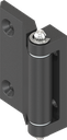 180° Hinge, Zinc die black powder-coated