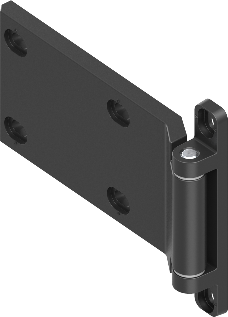180° 2D Hinge, Zinc die black powder-coated