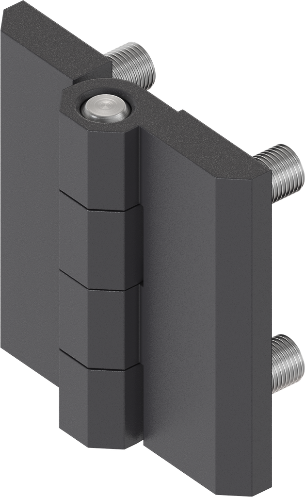 180° Hinge, Zinc die black powder-coated