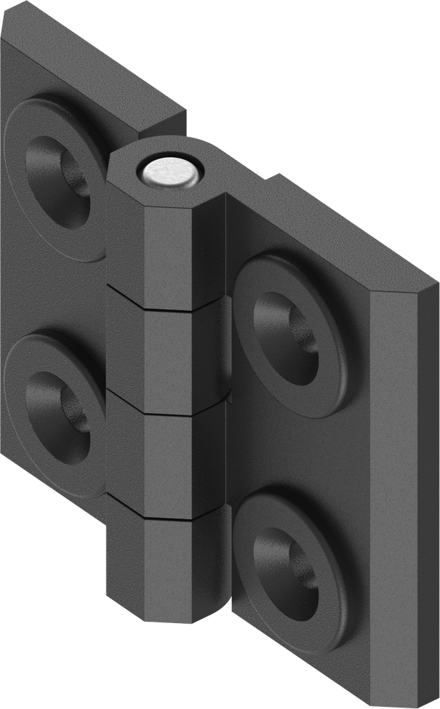 180° 2D-Scharnier, GD-Zn schwarz gepulvert