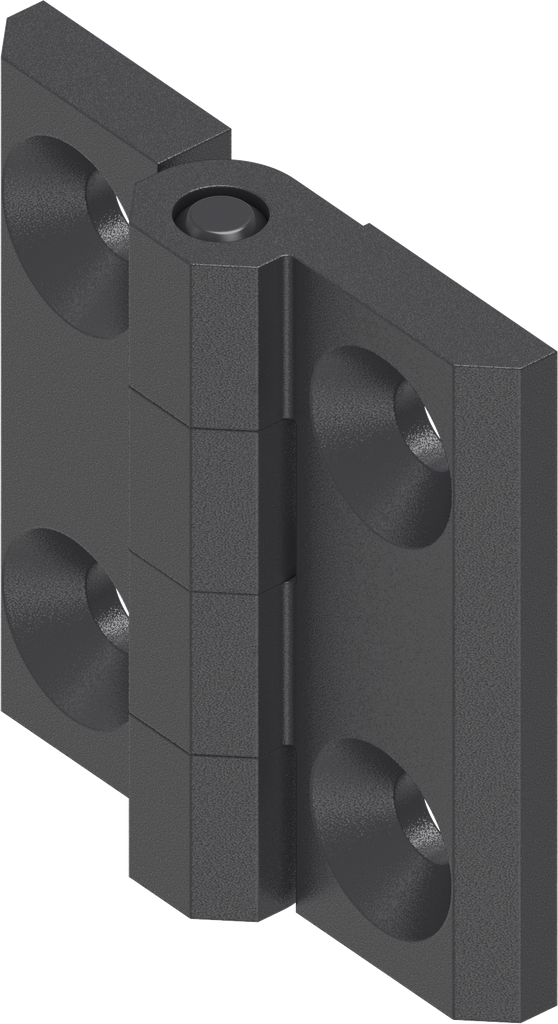 180° Hinge, Polyamide GF black