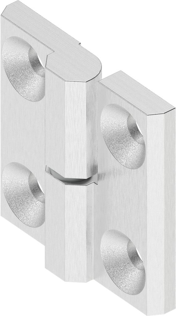 180° Hinge, right version, Stainless steel AISI 316 polished P.3067sklop