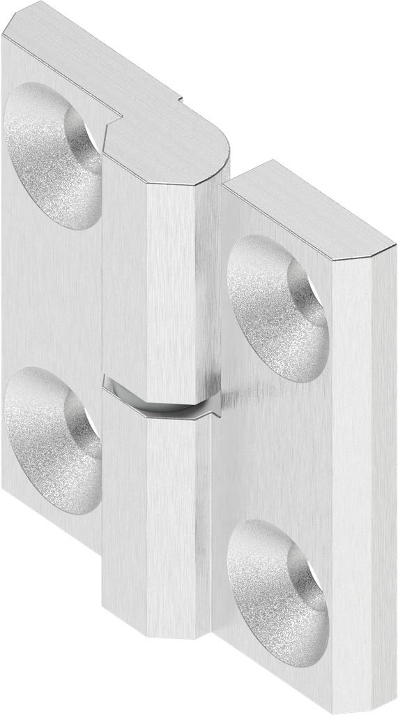180° Scharnier Ausführung rechts, Edelstahl AISI 316 geschliffen