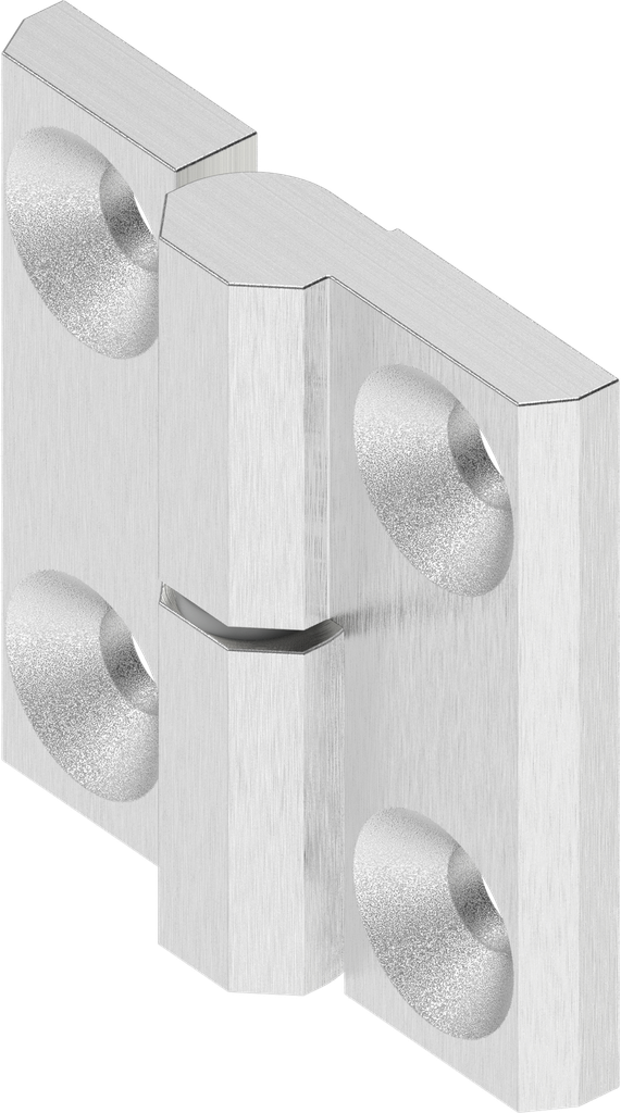 180° Hinge, left version, Stainless steel AISI 316 polished P.3068sklop